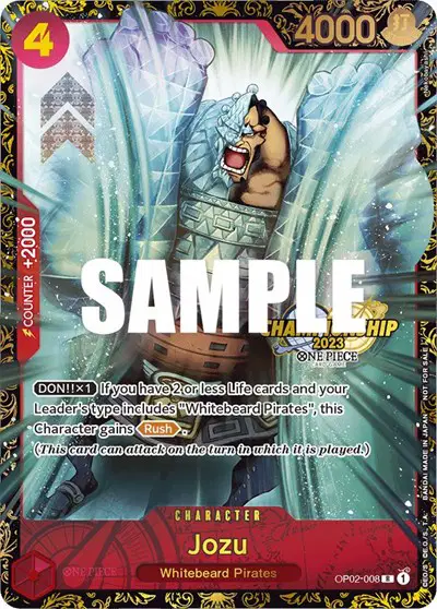 Jozu — Championships Promo (op-chp) — No. OP02-008 — Ver. Promo — vChampionship 2023 TOP 64