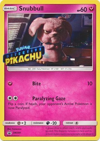 Snubbull Detective Pikachu Stamp