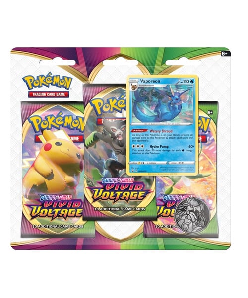 Vivid Voltage | Vaporeon 3 Pack Blister
