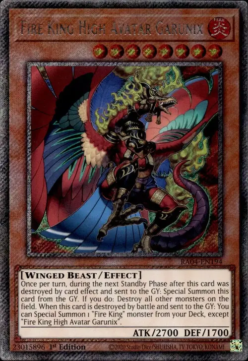 Fire King High Avatar Garunix