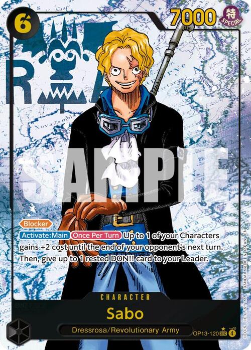 Sabo — OP-13: Carrying on his Will (op13) — No. OP13-120a — Ver. Secret Rare — vSecret Rare | Alternate Art