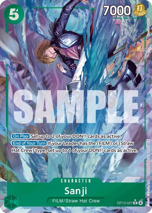 Sanji - OP-13: Carrying on his Will (op13) - Alternate Art - No. OP13-027a - Ver. Alternate Art