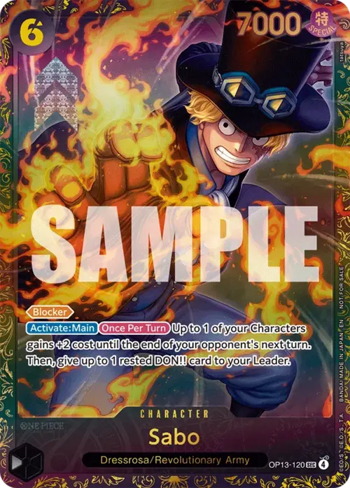 Sabo — Store Tournaments Promos (stp) — No. OP13-120 — Ver. Promo — vTreasure Cup