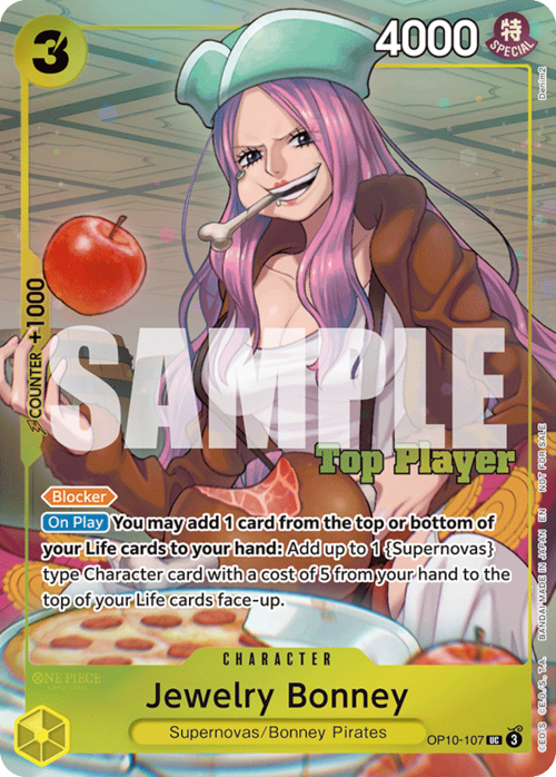 Jewelry Bonney — Championships Promo (op-chp) — No. OP10-107t — Ver. Promo — vCS 25–26 Top Player Pack Vol.2