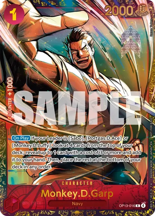 Monkey.D.Garp - Championships Promo (op-chp) - Treasure Cup 2026 - No. OP13-016 - Ver. Promo