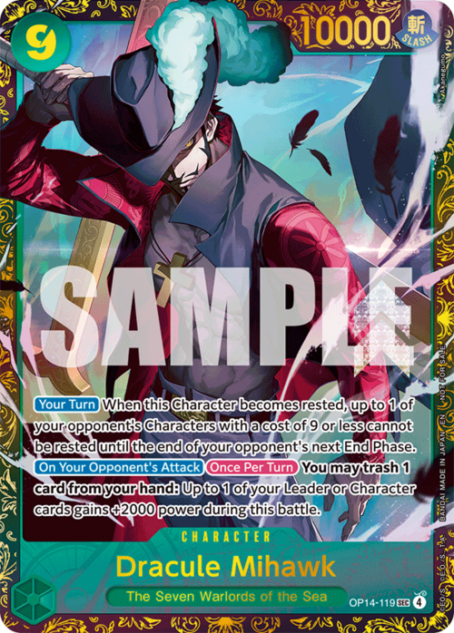 Dracule Mihawk - Championships Promo (op-chp) - Championship 26-27 | Regionals Season 1 - No. OP14-119 - Ver. Promo