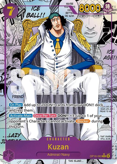 Kuzan - OP-16: The Time of Battle (op16) - Manga Panel Alternate Art | Secret Rare - No. OP16-063m - Ver. Alternate Art